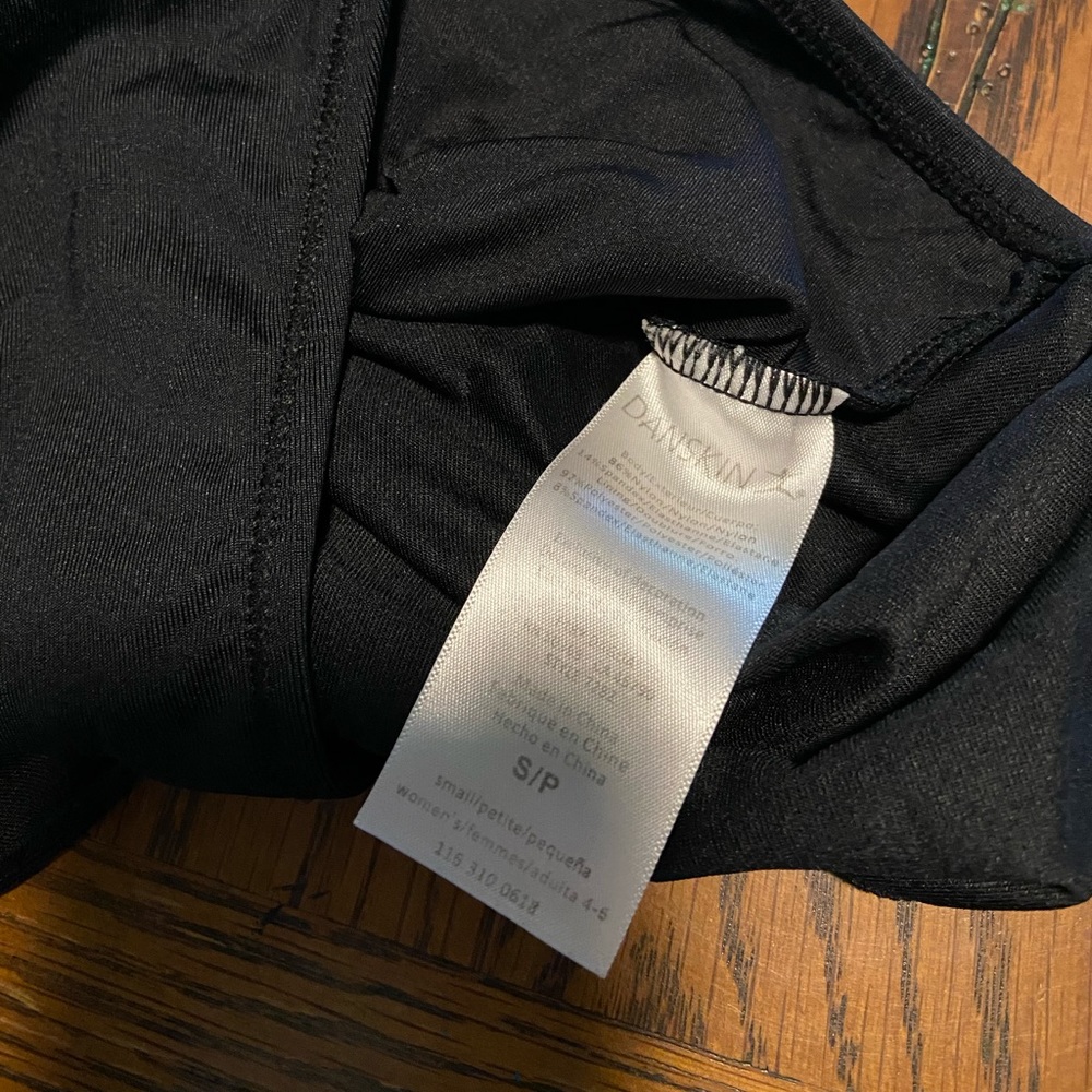 Danskin mock neck black leotard.